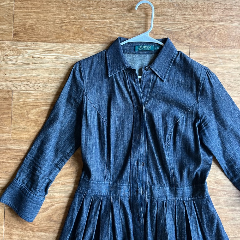 Ralph Lauren A Line 3/4 Sleeve Dress